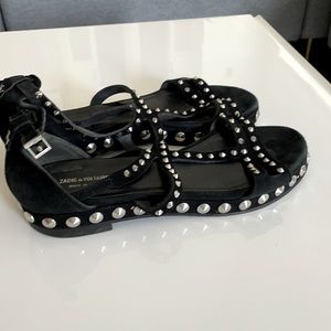 Suede Black Zadig Voltaire Sandals